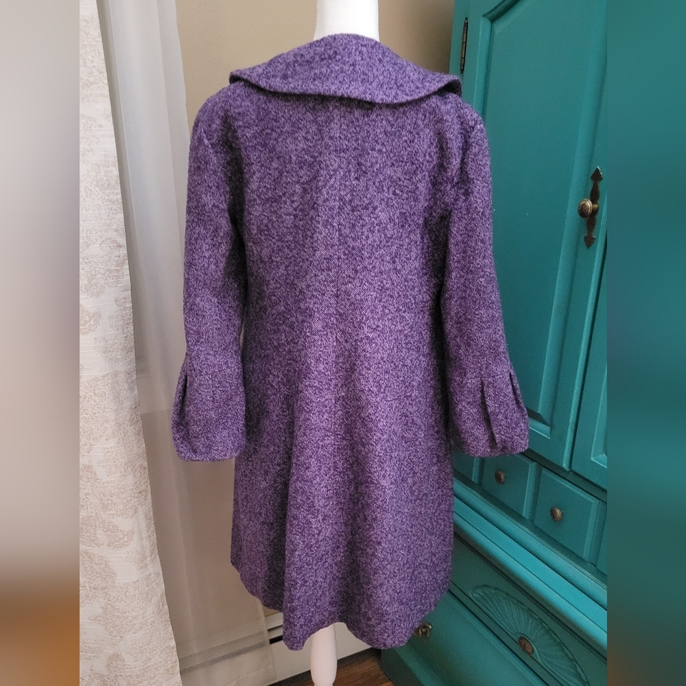 Boden Purple Wool Coat - Picture 5 of 5